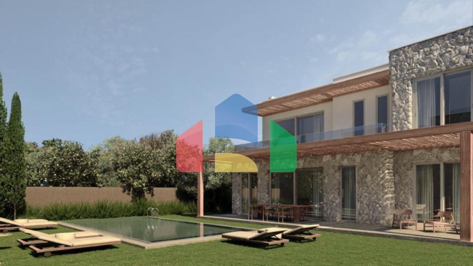 Вилла 3+1 с видом на море в Бодрум