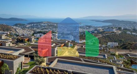 Вилла 5+2 с видом на море в Бодрум