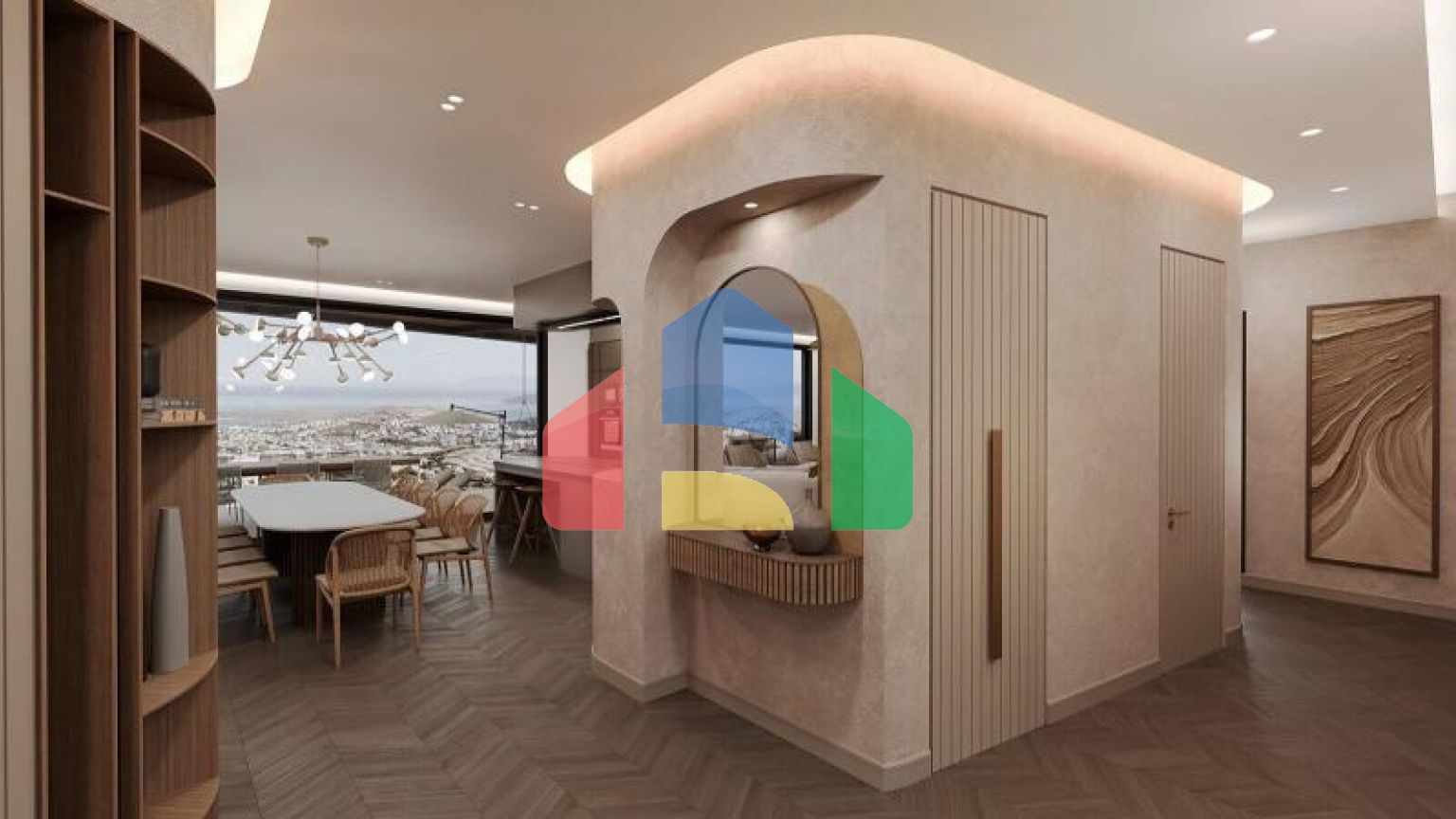 Вилла 5+2 с видом на море в Бодрум