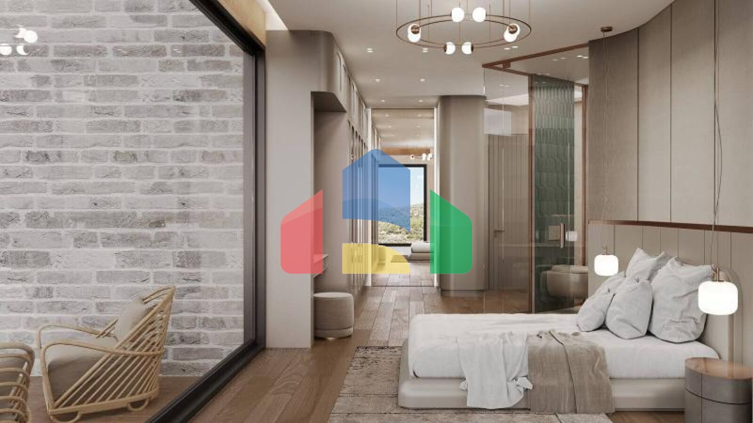 Вилла 5+2 с видом на море в Бодрум