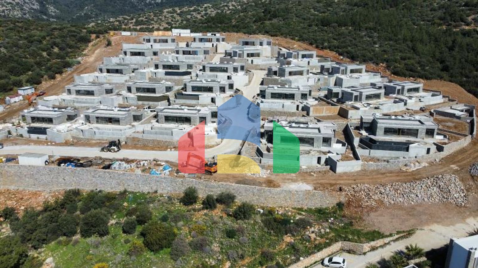 Вилла 5+2 с видом на море в Бодрум