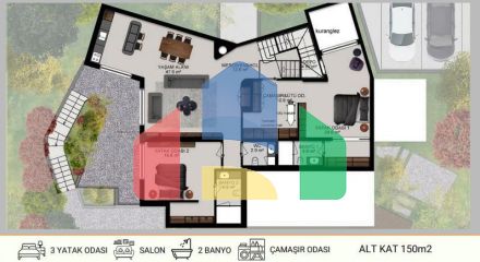 Вилла 5+2 с видом на море в Бодрум