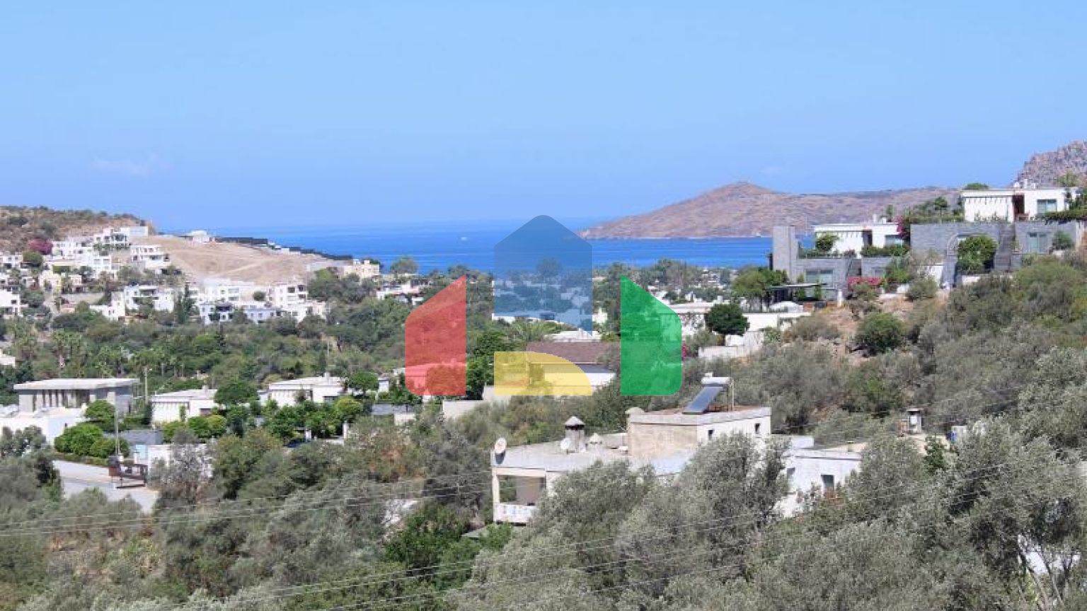 Вилла 5+1 с видом на море в Бодрум