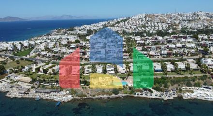 Вилла 7+1 с видом на море в Бодрум