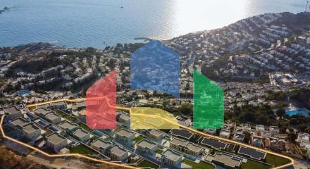 Вилла 5+1 с видом на море в Бодрум