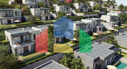 Вилла 5+1 с видом на море в Бодрум