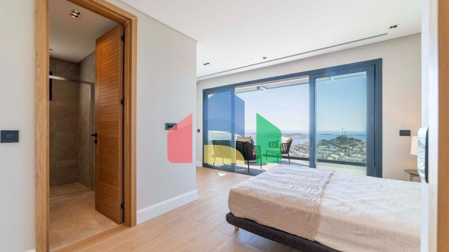 Вилла 5+1 с видом на море в Бодрум