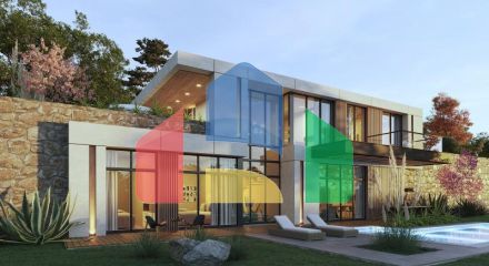 Вилла 4+1 с видом на море в Бодрум