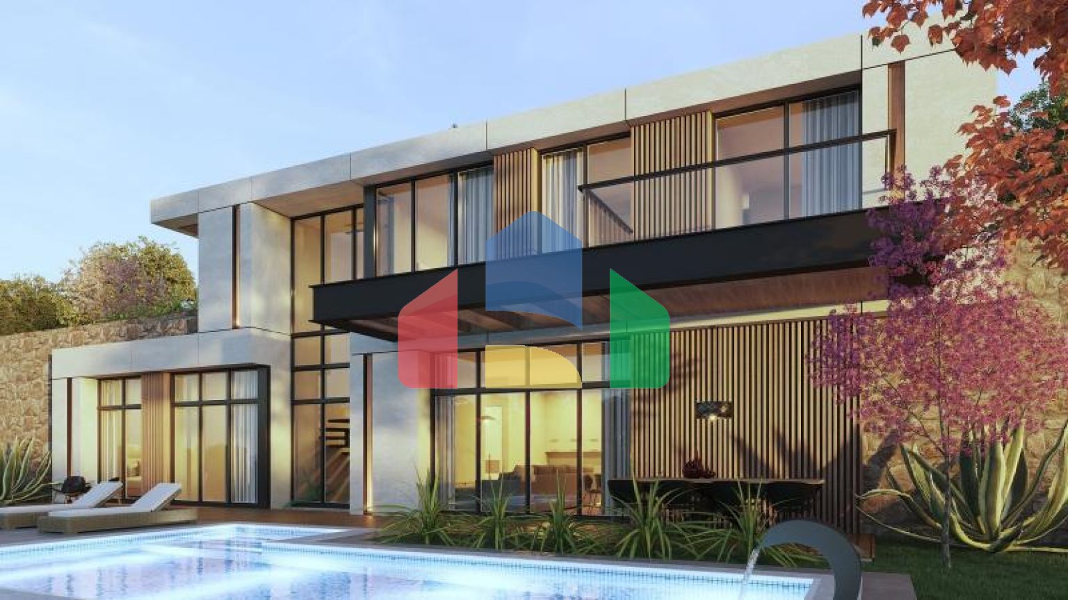 Вилла 4+1 с видом на море в Бодрум