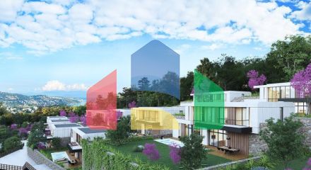 Вилла 4+1 с видом на море в Бодрум