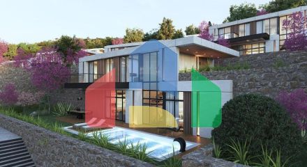 Вилла 4+1 с видом на море в Бодрум