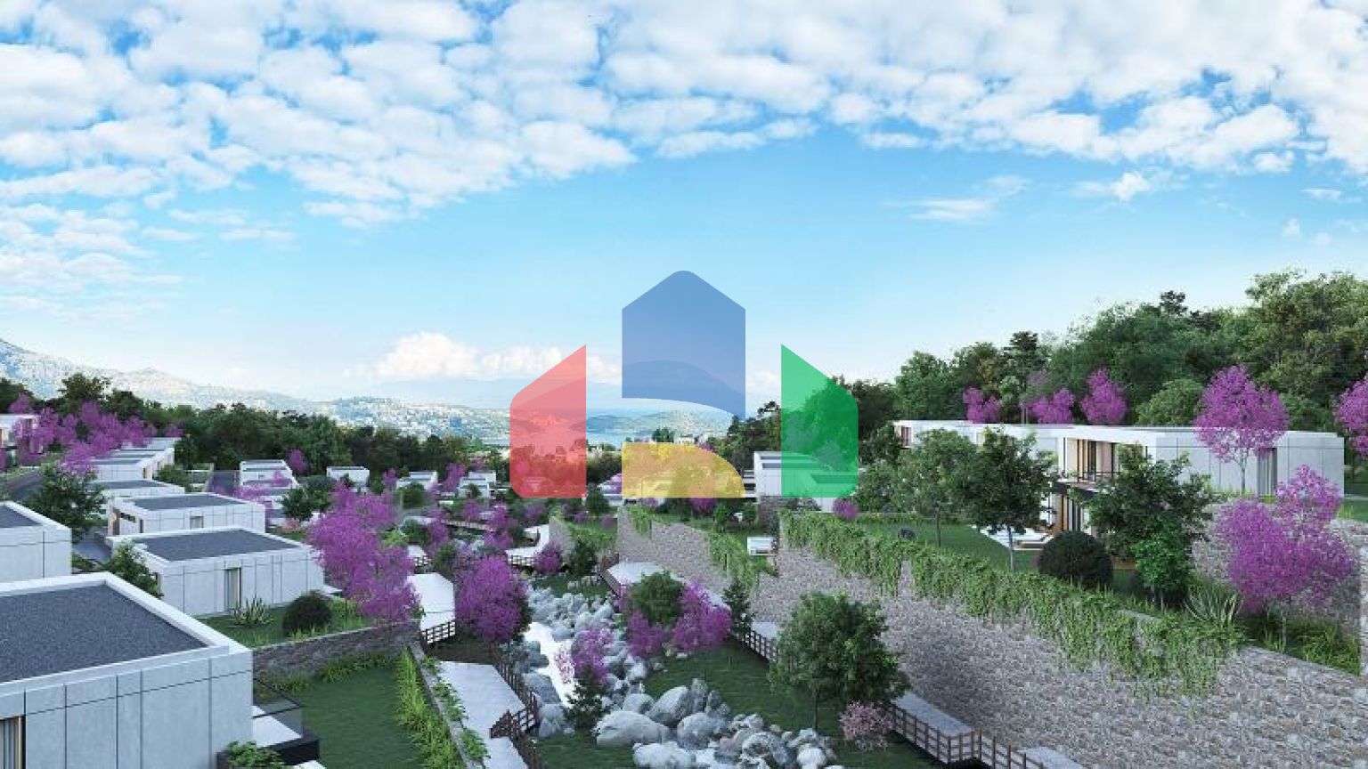 Вилла 4+1 с видом на море в Бодрум