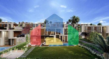 Вилла 4+1 с видом на море в Бодрум