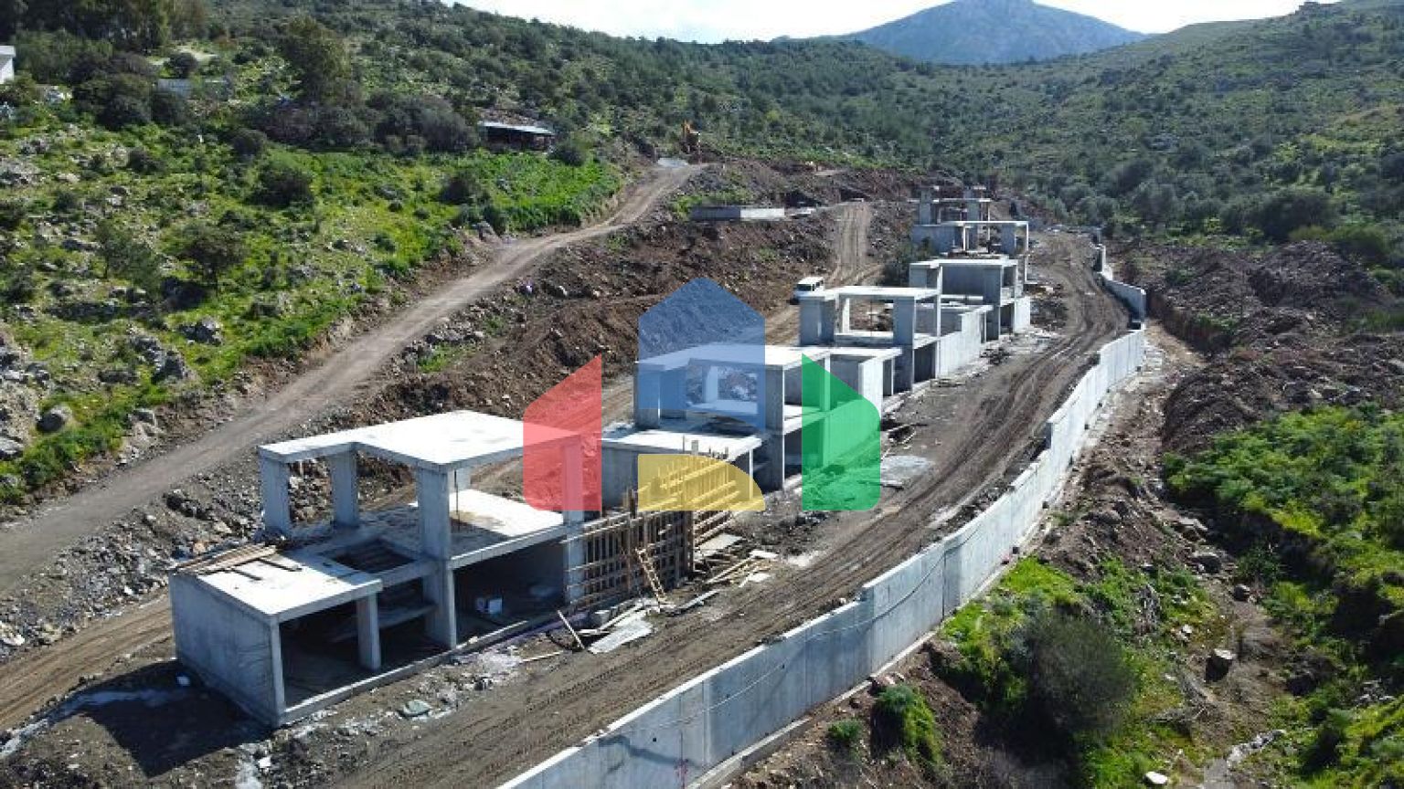 Вилла 4+1 с видом на море в Бодрум