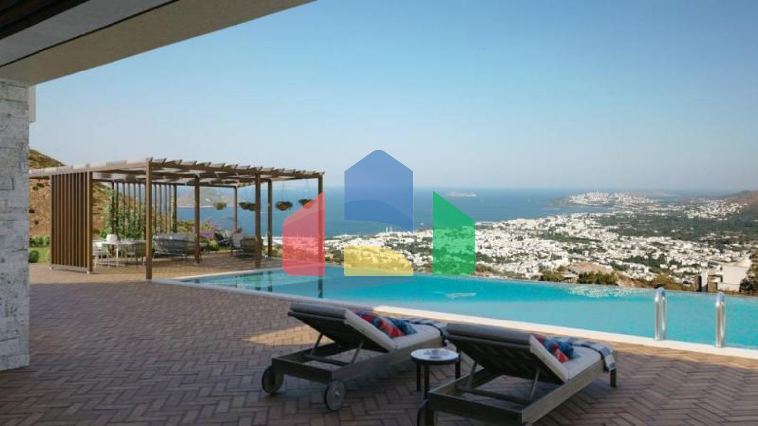 Вилла 4+3 с видом на море в Бодрум