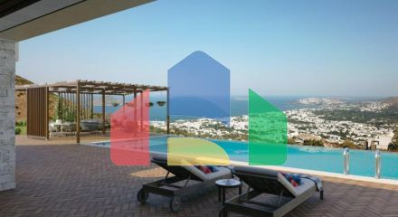 Вилла 4+3 с видом на море в Бодрум