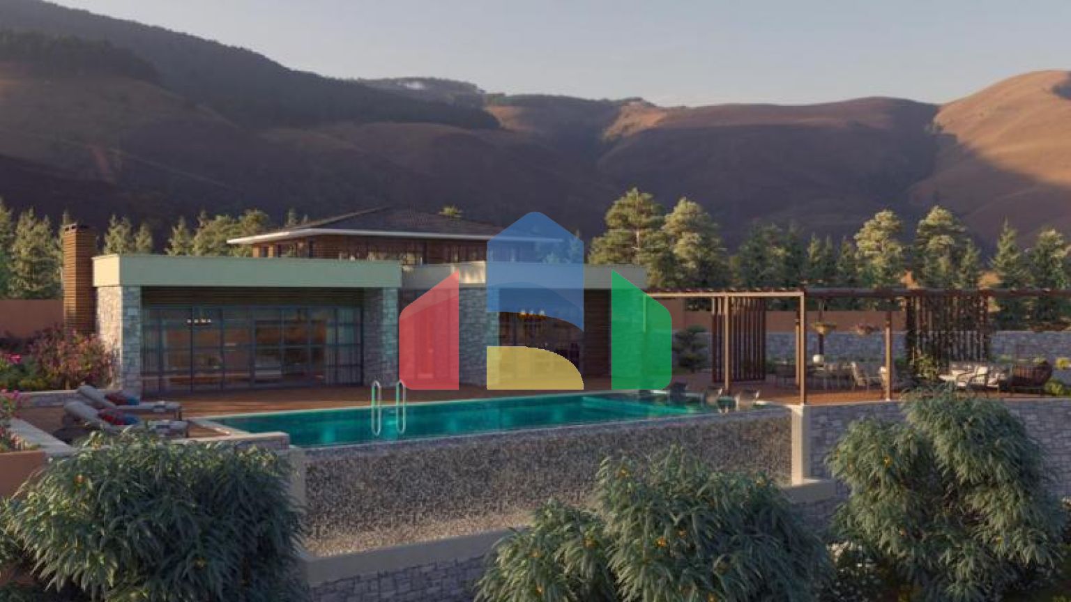 Вилла 4+3 с видом на море в Бодрум