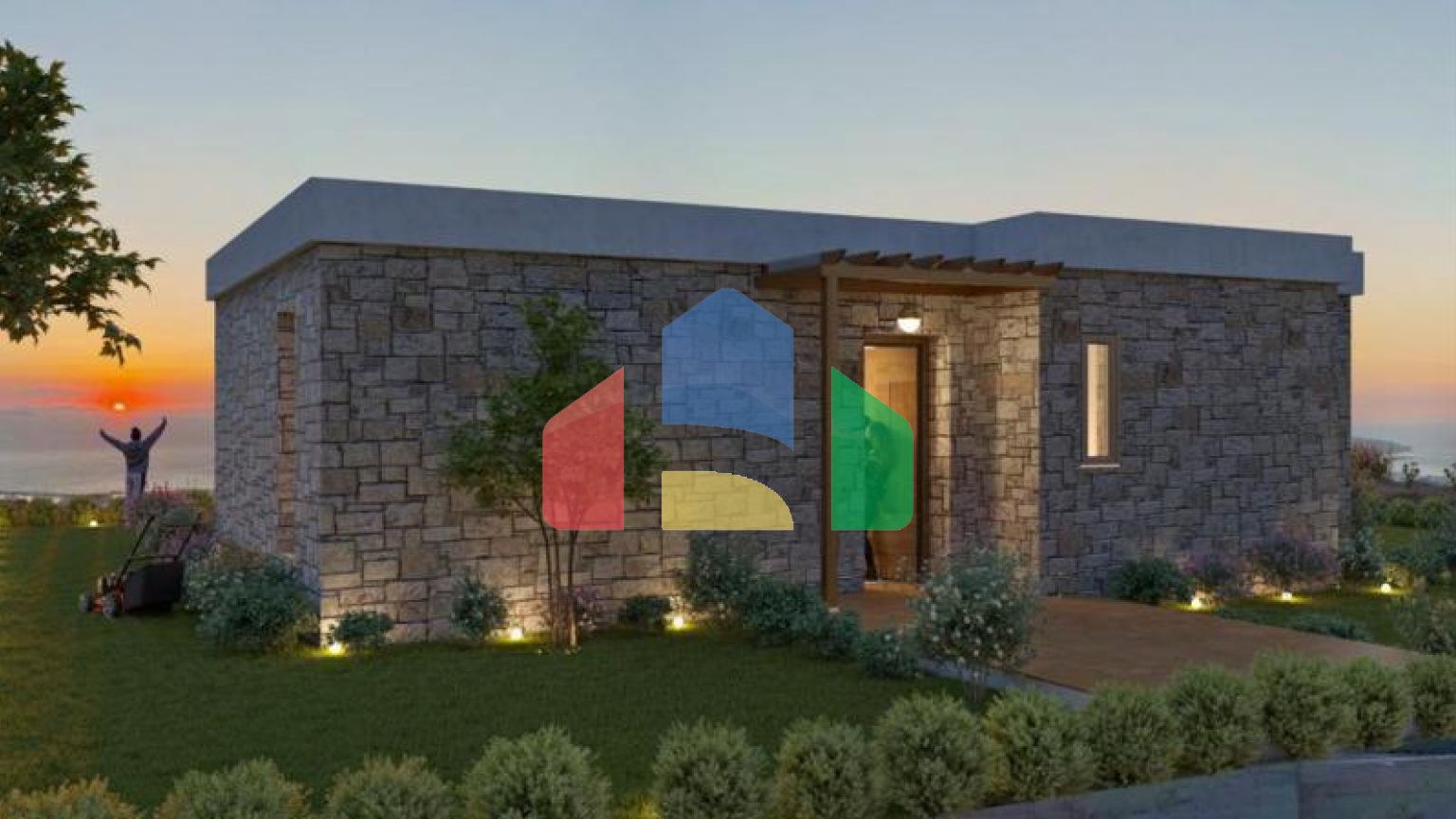 Вилла 4+3 с видом на море в Бодрум