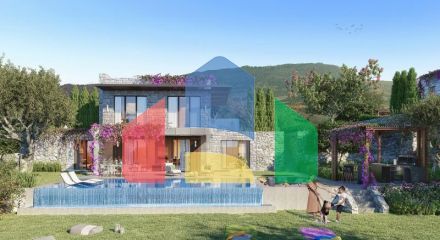 Вилла 4+1 с видом на море в Бодрум