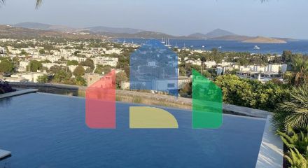 Вилла 4+1 с видом на море в Бодрум