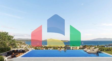 Вилла 4+1 с видом на море в Бодрум