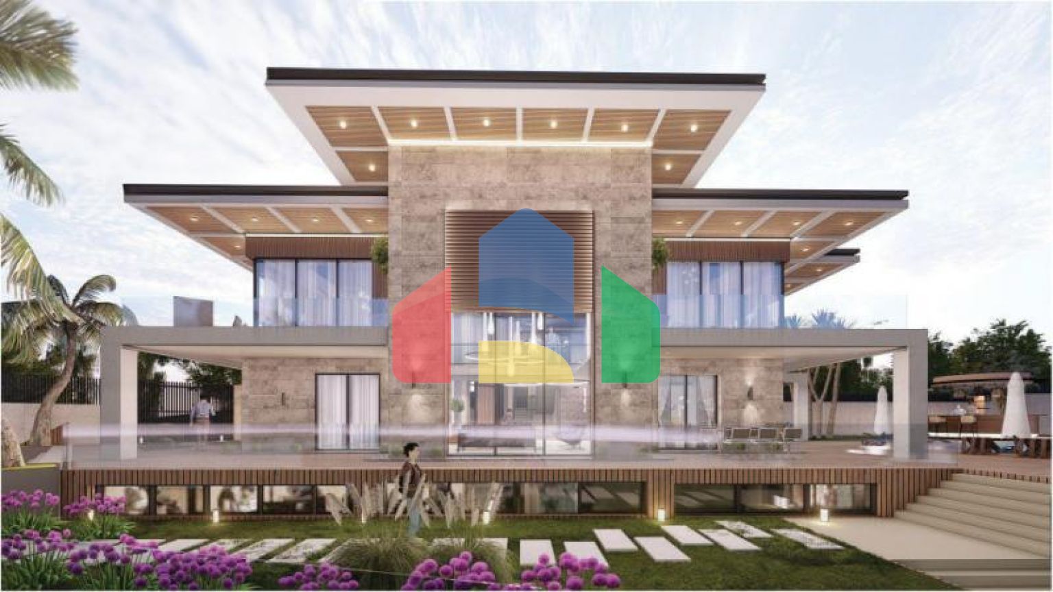 Вилла 4+1 с видом на море в Бодрум