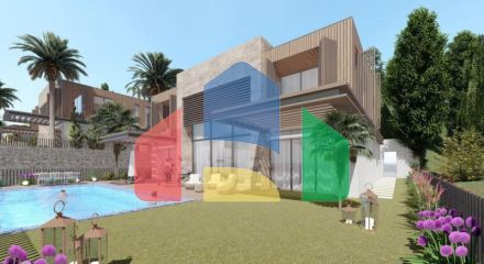 Вилла 4+1 с видом на море в Бодрум