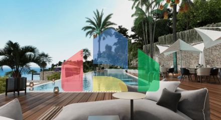 Вилла 3+1 с видом на море в Бодрум