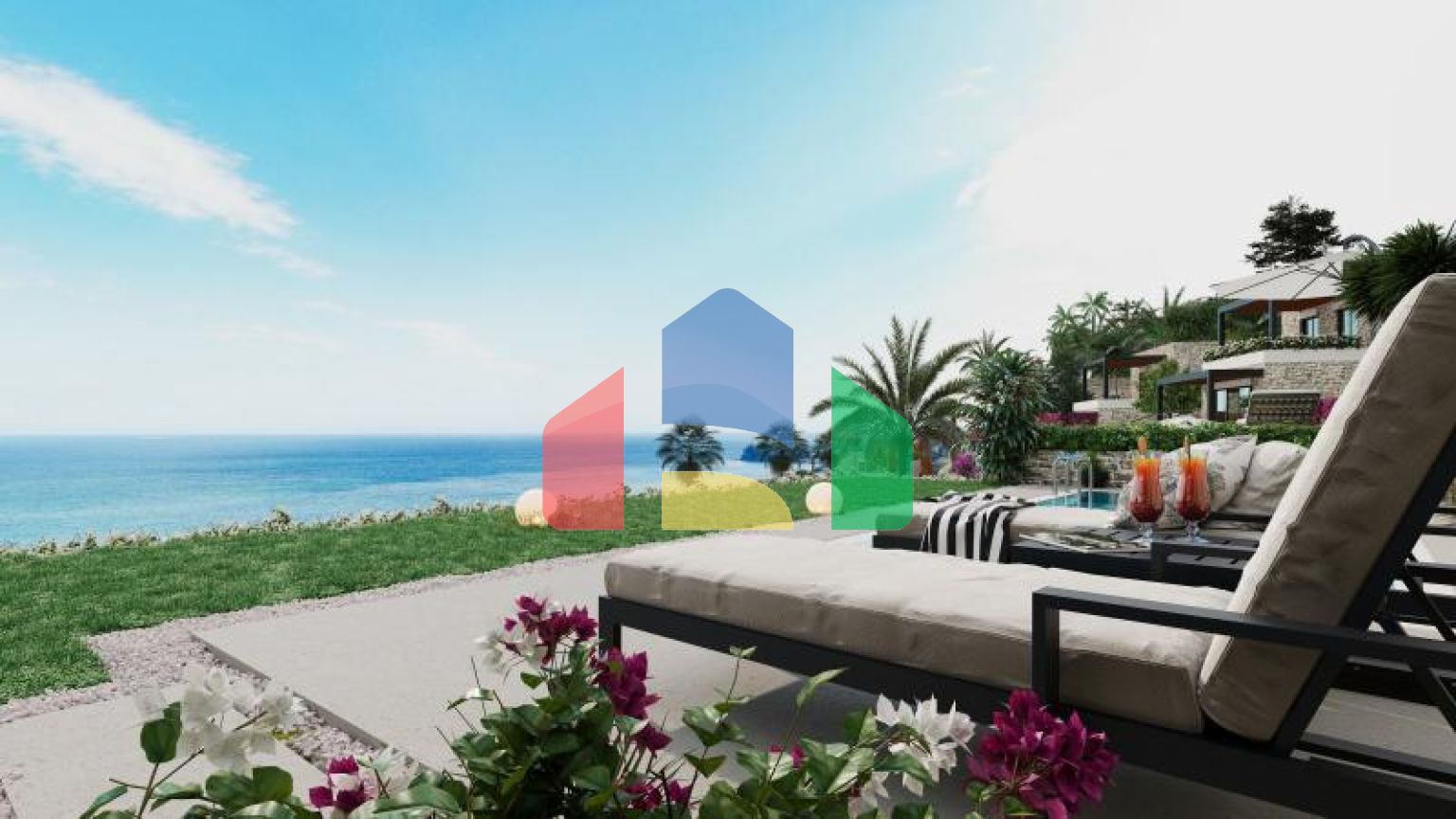 Вилла 3+1 с видом на море в Бодрум