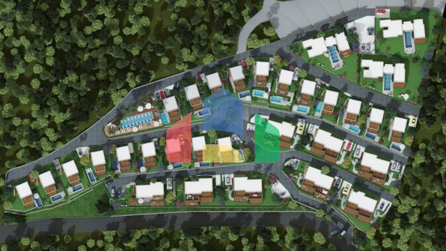 Вилла 3+1 с видом на море в Бодрум