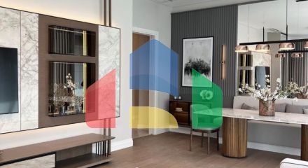 Квартира с двумя спальнями и паркинг-местом в элитном жилом комплексе в новом деловом районе Стамбула.