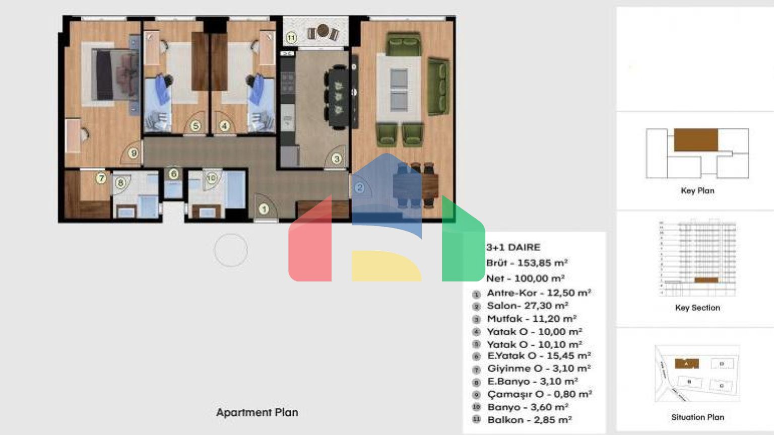 Квартира 2+1 в Стамбуле