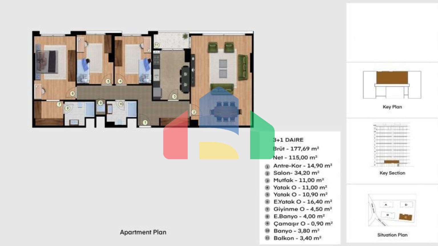 Квартира 2+1 в Стамбуле