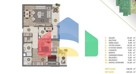 Квартира 3+1 в Стамбуле