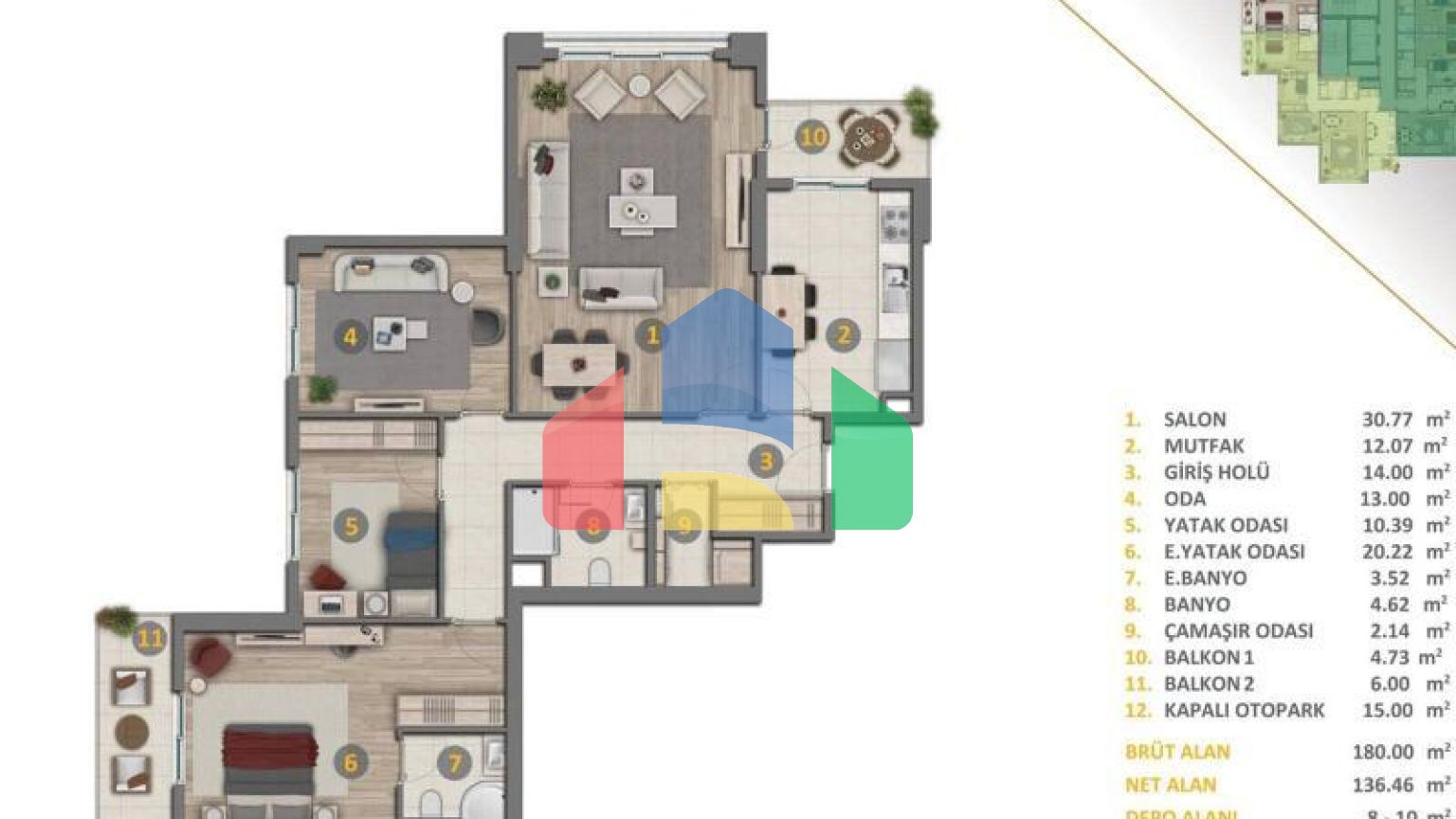 Квартира 3+1 в Стамбуле