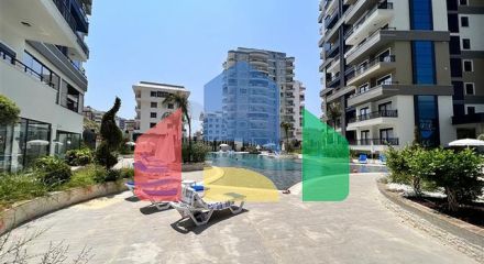 Квартира 1+1 с видом на горы в современном комплексе