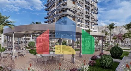 1+1 apartment for sale in Mahmutlar district