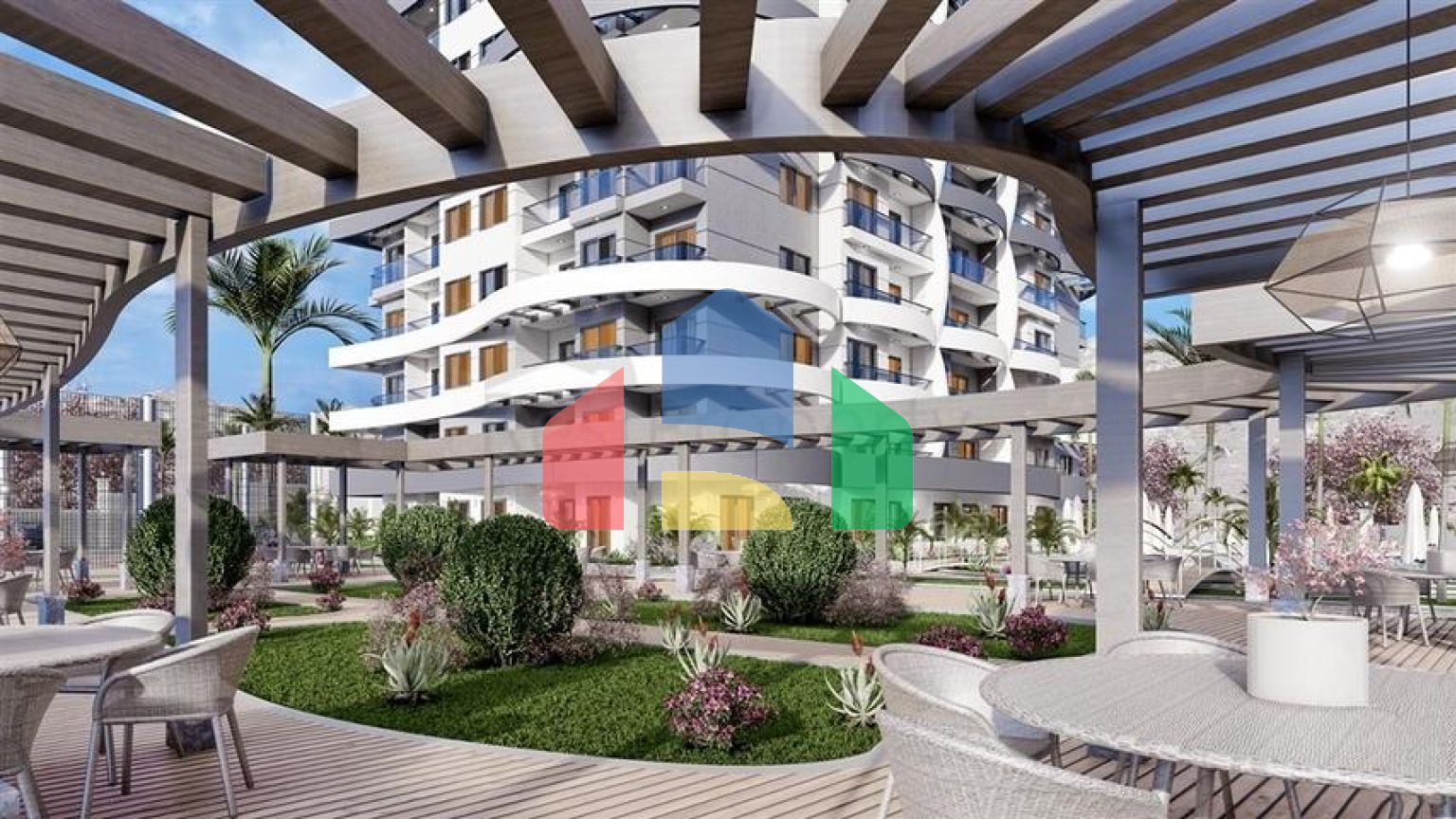 Продается квартира 1+1 в районе Махмутлар