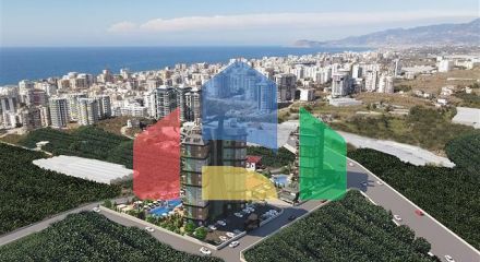 Апартаменты 1+1 в районе Махмутлар