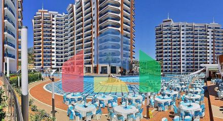 One-bedroom apartment in a luxury complex in Mahmutlar district