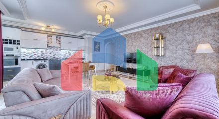 Spacious apartment in Mahmutlar area with sea and mountain views
