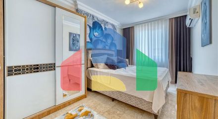 Spacious apartment in Mahmutlar area with sea and mountain views