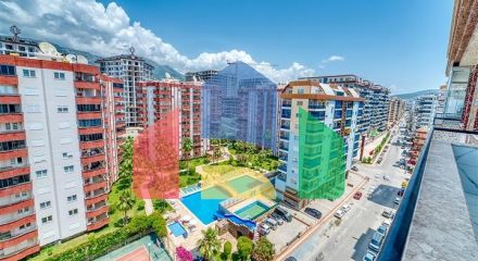 Просторная квартира в районе Махмутлар с видом на море и горы Просторная квартира в районе Махмутлар с видом на море и горы