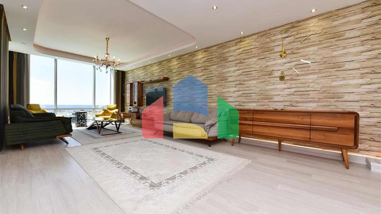 Меблированный пентхаус 4+1 с видом на море в Махмутларе