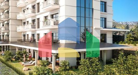 Квартира 1+1 в строящемся комплексе в районе Махмутлар