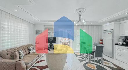 Квартира 2+1 свидом на море и горы в районе Махмутлар