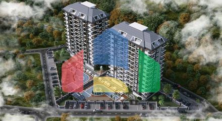 2+1 apartments in a new complex from a well-known developer in Mahmutlar.