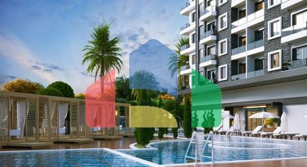2+1 apartments in a new complex from a well-known developer in Mahmutlar.