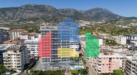 Квартира 1+1 с превосходной инфраструктурой в районе Махмутлар