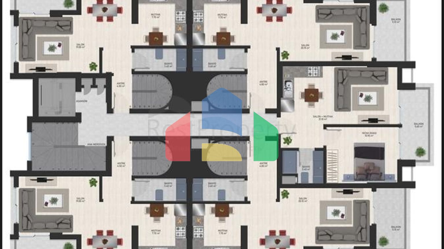 Бутик – комплекс в Махмутларе в 800 м от моря